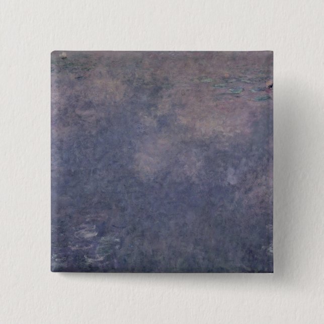 Claude Monet | Waterlilies: Two Weeping Willows 15 Cm Square Badge (Front)