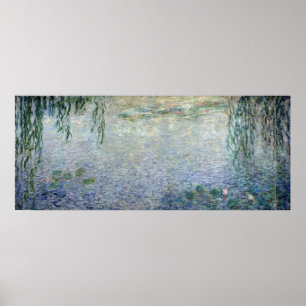 Claude Monet   Waterlilies Weeping Willows centre Poster