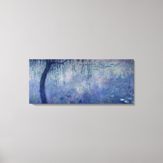 Claude Monet | Waterlilies: Weeping Willows left Canvas Print (Front)