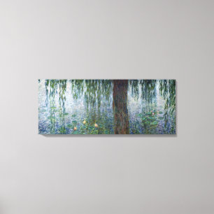 Claude Monet   Waterlilies Weeping Willows left Canvas Print