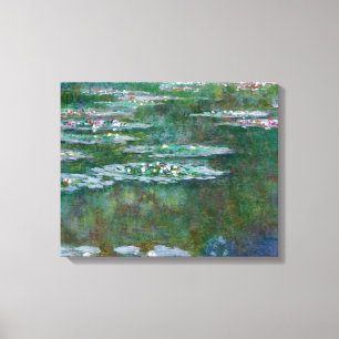 Claude Monet Waterlillies - Digitally Enhanced Canvas Print