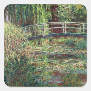 Claude Monet   Waterlily Pond: Pink Harmony, 1900 Square Sticker