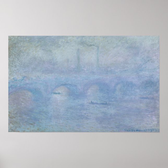 Claude Monet | Waterloo Bridge: Effect of the Mist Poster (Front)