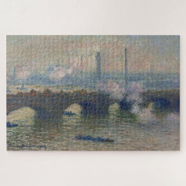 Claude Monet Waterloo Bridge Grey Day Jigsaw Puzzle (Horizontal)