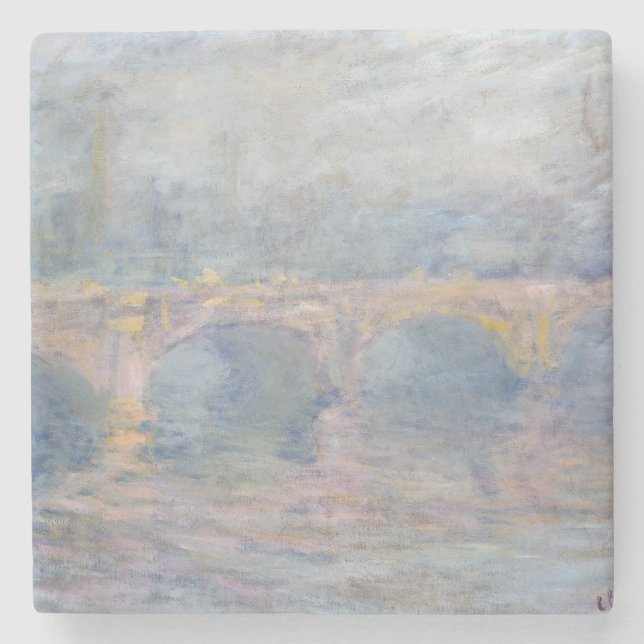 Claude Monet | Waterloo Bridge, London, at Sunset Stone Coaster (Front)