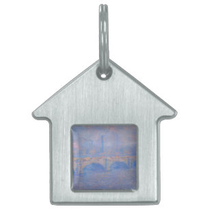 Claude Monet Waterloo Bridge Sunlight Art Print Pet ID Tag