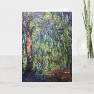 Claude Monet Weeping Willow Card