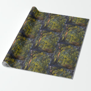 Claude Monet Weeping Willow Impressionist Art Wrapping Paper