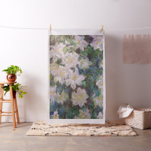 Claude Monet - White Clematis Fabric