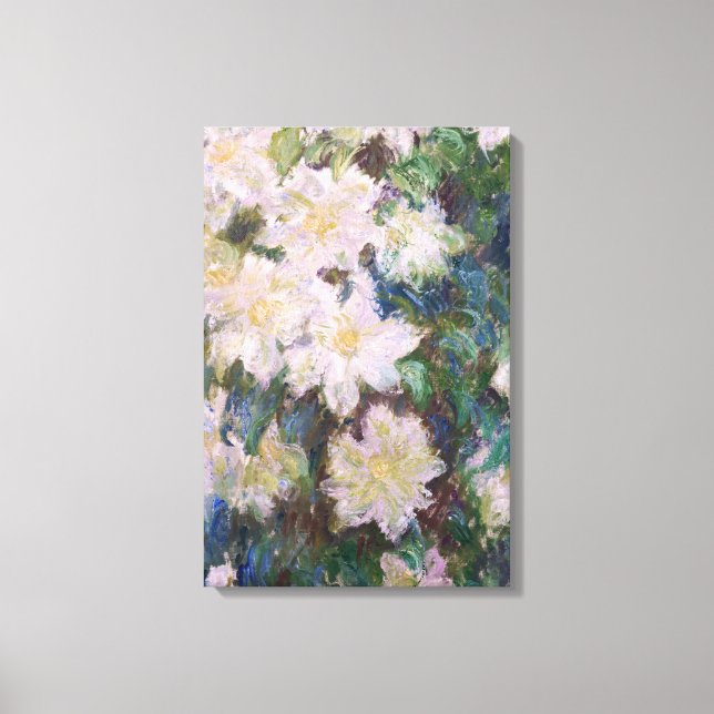 Claude Monet - White Clematis Faux Canvas Print (Front)