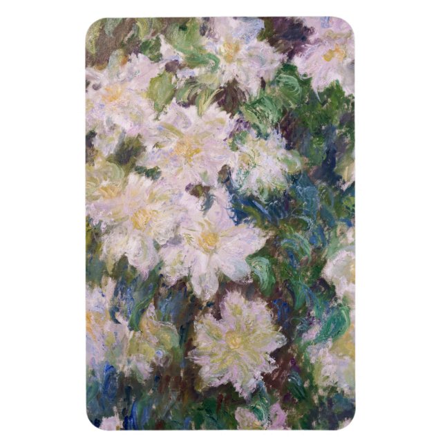 Claude Monet - White Clematis Magnet (Vertical)
