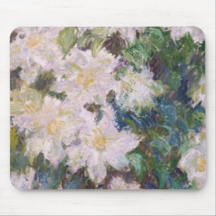 Claude Monet - White Clematis Mouse Pad