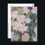 Claude Monet - White Clematis Postcard<br><div class="desc">White Clematis / Clematites Blanches - Claude Monet,  1887</div>