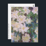 Claude Monet - White Clematis Postcard<br><div class="desc">White Clematis / Clematites Blanches - Claude Monet,  1887</div>