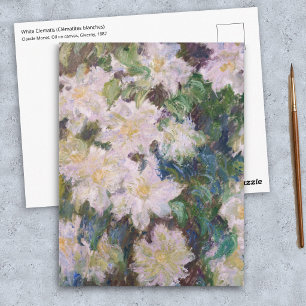 Claude Monet - White Clematis Postcard