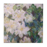 Claude Monet - White Clematis Tile<br><div class="desc">White Clematis / Clematites Blanches - Claude Monet,  1887</div>