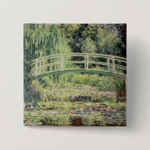 Claude Monet   White Nenuphars, 1899 15 Cm Square Badge