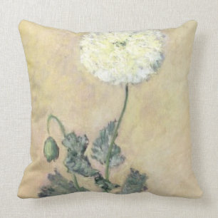 Claude Monet White Poppy, 1883 Cushion