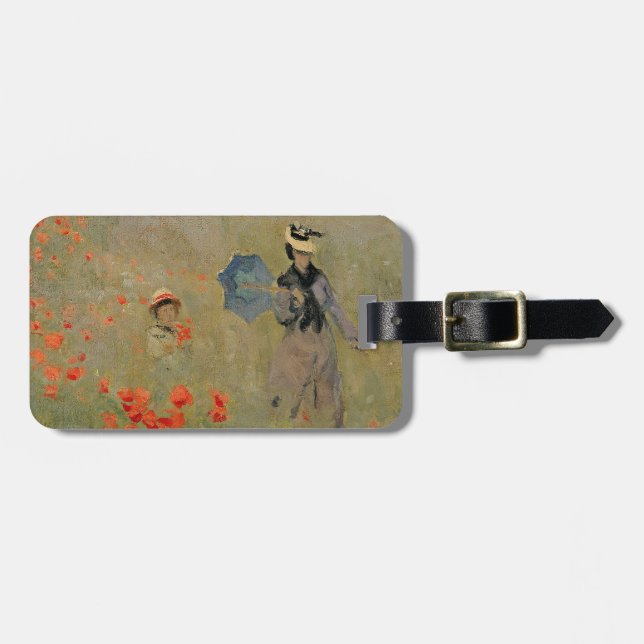 Claude Monet | Wild Poppies, near Argenteuil Luggage Tag (Front Horizontal)