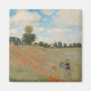 Claude Monet Wild Poppies, near Argenteuil Magnet