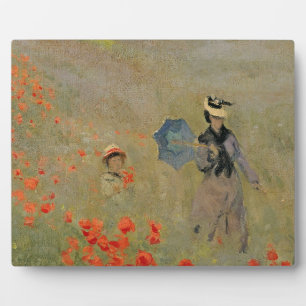 Claude Monet   Wild Poppies, near Argenteuil Plaque