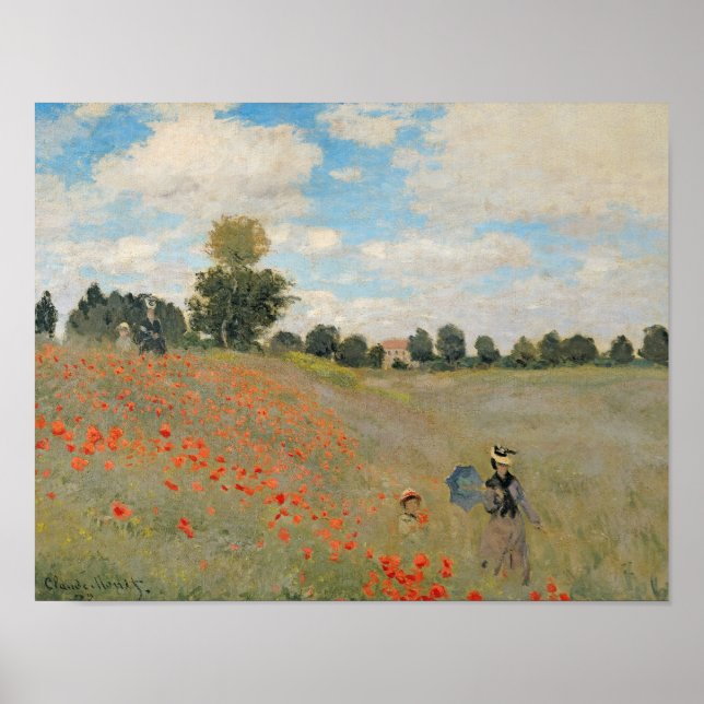 Claude Monet | Wild Poppies, near Argenteuil Poster (Front)