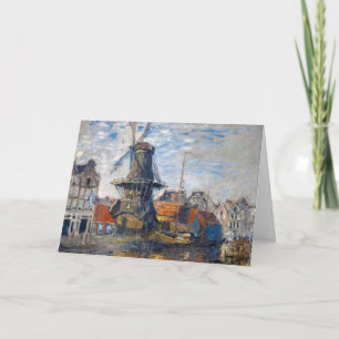 Claude Monet - Windmill, Amsterdam Card
