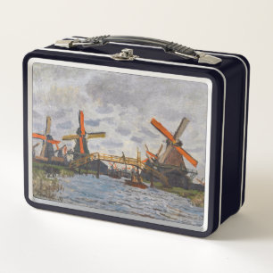 Claude Monet - Windmills near Zaandam Metal Lunch Box
