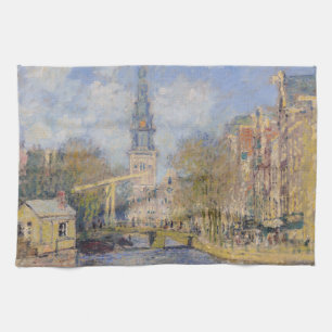 Claude Monet - Windmills near Zaandam Tea Towel