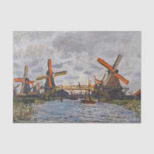Claude Monet - Windmills near Zaandam Tissue Paper