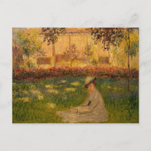 Claude Monet Woman in a Garden, 1876 Postcard