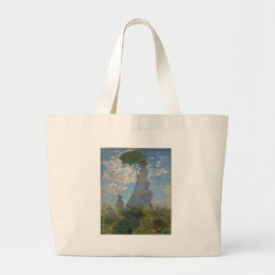 Claude Monet Woman with a Parasol 1875 Large Tote Bag