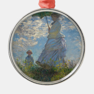 Claude Monet Woman with a Parasol 1875 Metal Tree Decoration