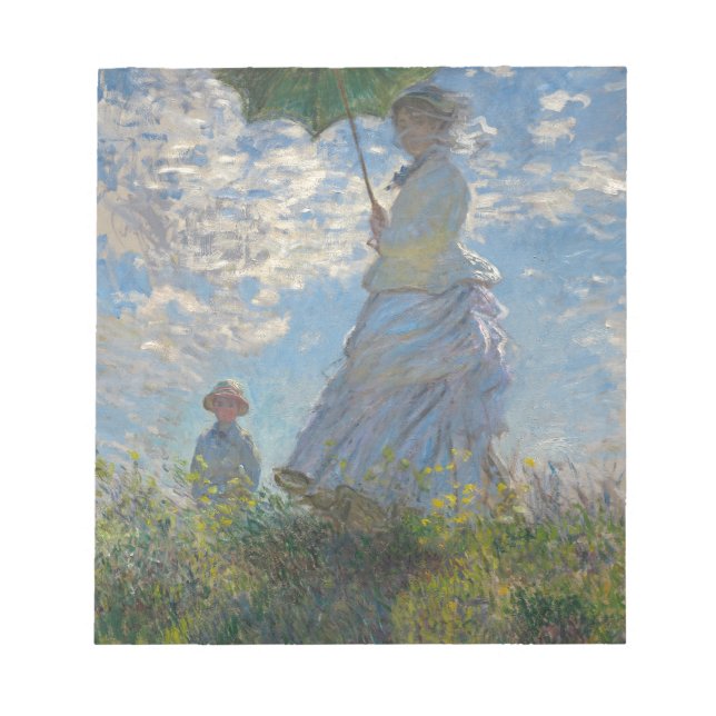 Claude Monet Woman with a Parasol 1875 Notepad (Front)