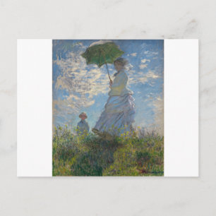 Claude Monet Woman with a Parasol 1875 Postcard