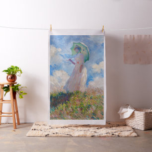 Claude Monet - Woman with a Parasol facing left Fabric