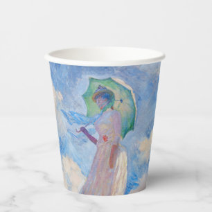 Claude Monet - Woman with a Parasol facing left Paper Cups