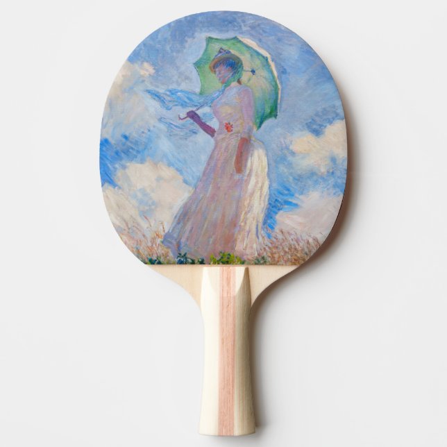 Claude Monet - Woman with a Parasol facing left Ping Pong Paddle (Front)