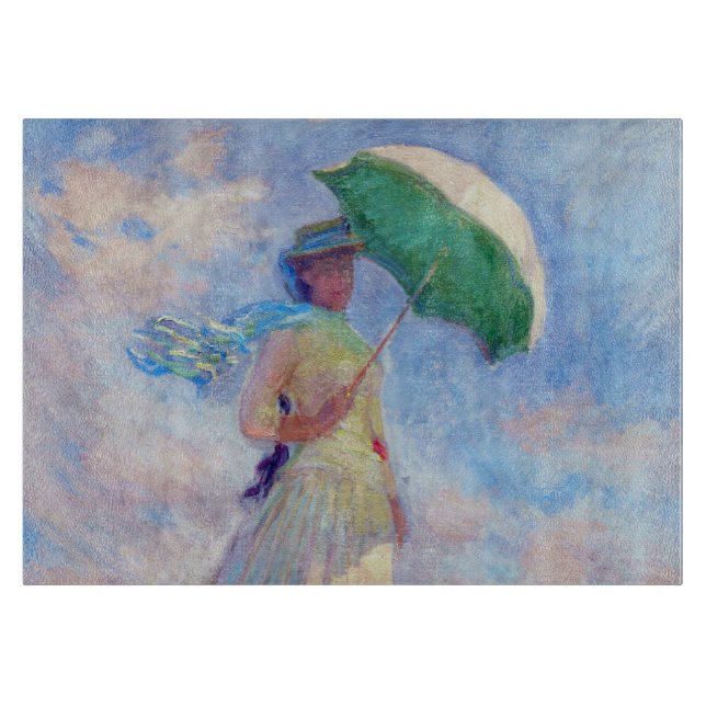 Claude Monet - Woman with a Parasol facing right Cutting Board (Front)