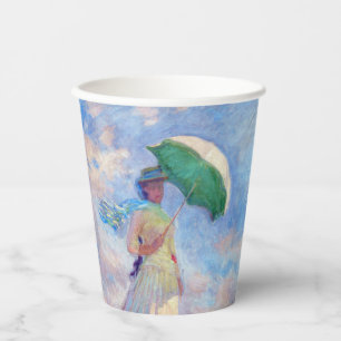 Claude Monet - Woman with a Parasol facing right Paper Cups