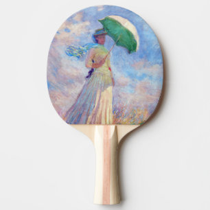 Claude Monet - Woman with a Parasol facing right Ping Pong Paddle