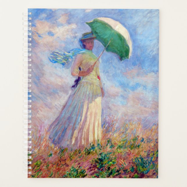 Claude Monet - Woman with a Parasol facing right Planner (Front)