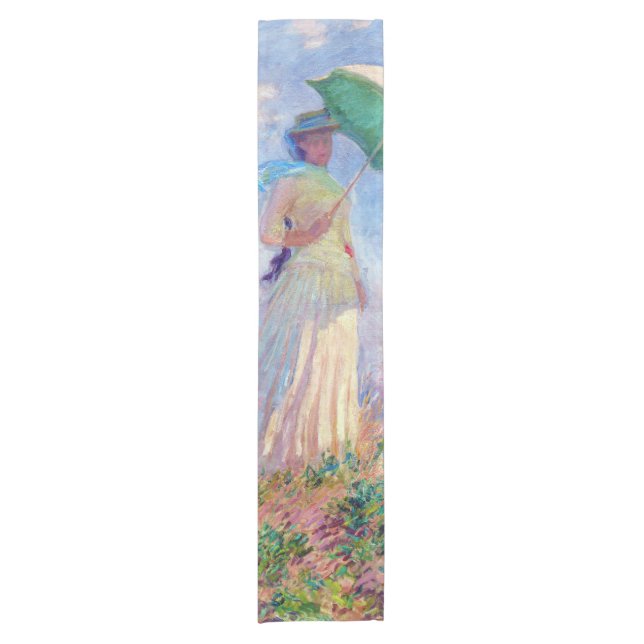 Claude Monet - Woman with a Parasol facing right Short Table Runner (Front)