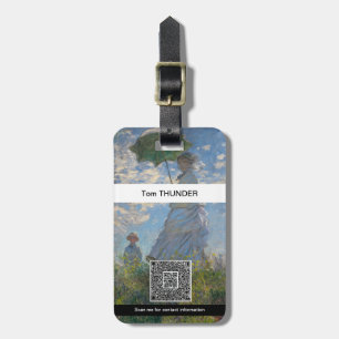 Claude Monet Woman with a Parasol Fine Art Luggage Tag