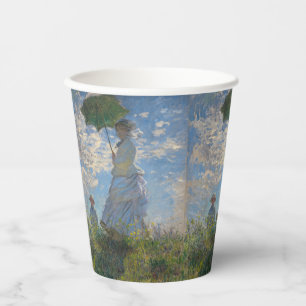 Claude Monet Woman with a Parasol Fine Art Paper Cups