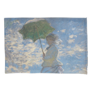 Claude Monet Woman with a Parasol Fine Art Pillowcase