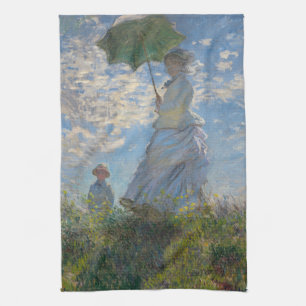 Claude Monet Woman with a Parasol Fine Art Tea Towel