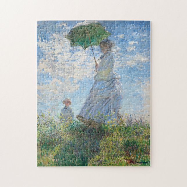 Claude Monet Woman with a Parasol / La Promenade Jigsaw Puzzle (Vertical)
