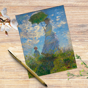 Claude Monet Woman with a Parasol Postcard
