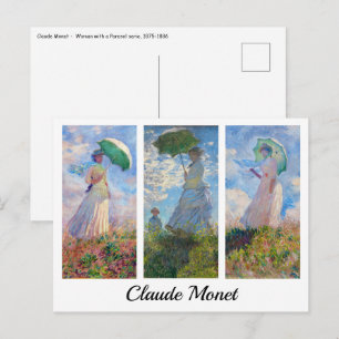 Claude Monet - Woman with a Parasol serie Postcard